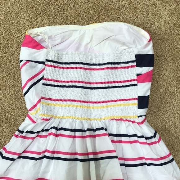 LILLY PULITZER Size 2 white multi striped strapless dress - Picture 3 of 8